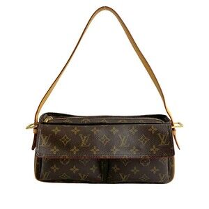 LOUIS VUITTON Brown Monogram Leather Shoulder Bag